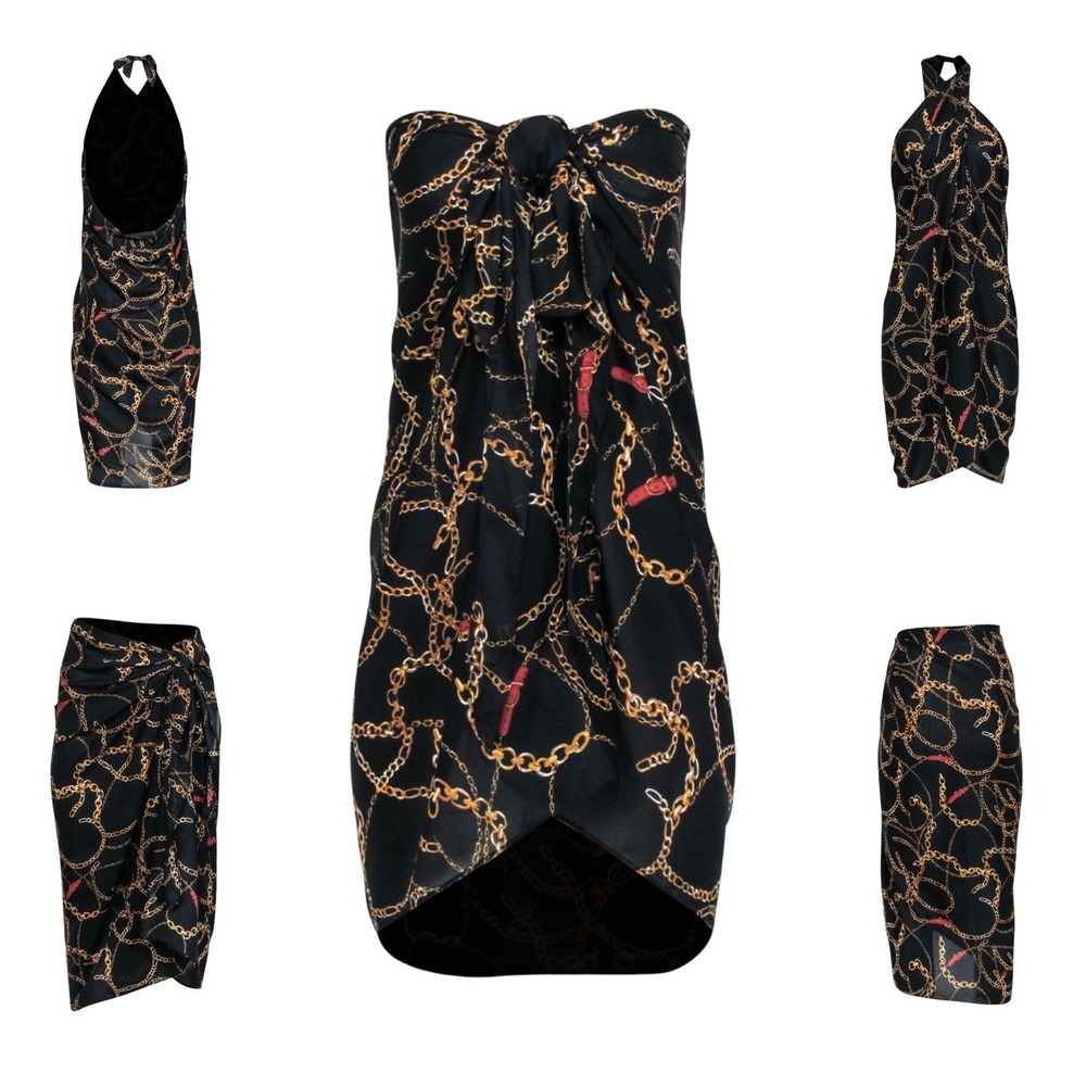 Walter Baker Paradise Sarong in Ibiza Chain Print One Size New with Tags